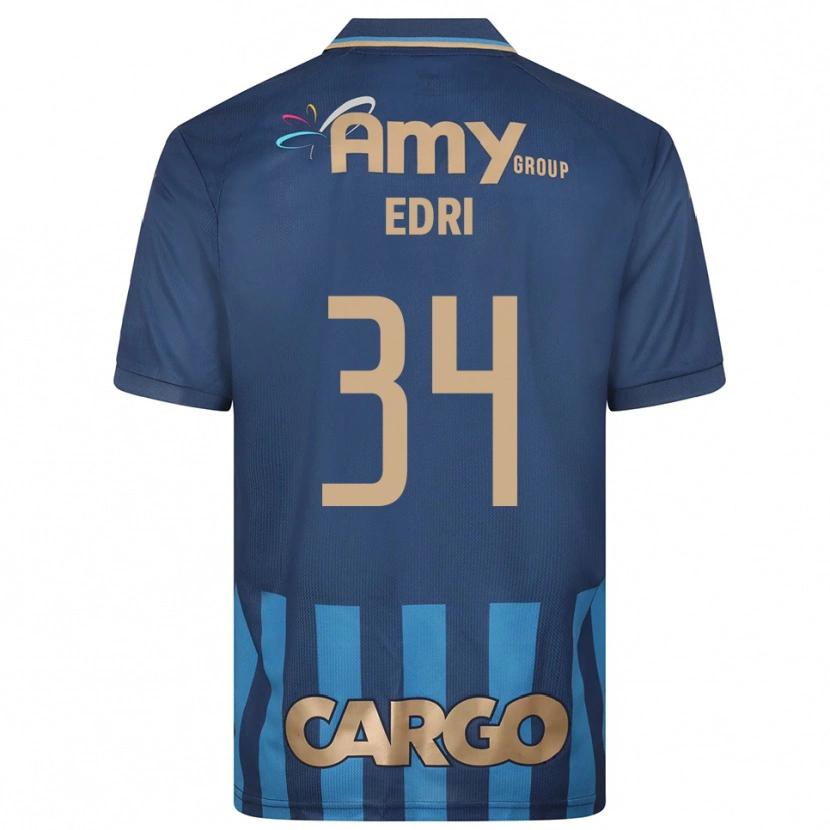 Danxen Hombre Camiseta Shon Edri #34 Azul Marino 2ª Equipación 2025/26 La Camisa