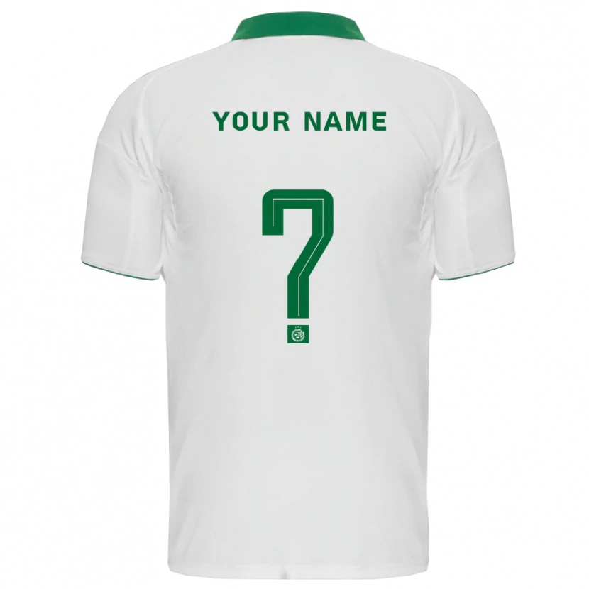 Danxen Hombre Camiseta Su Nombre #0 Blanco Verde 2ª Equipación 2025/26 La Camisa