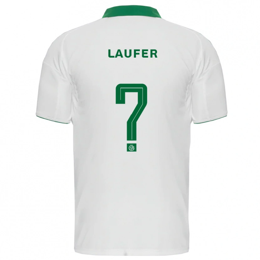 Danxen Hombre Camiseta Ronny Laufer #0 Blanco Verde 2ª Equipación 2025/26 La Camisa