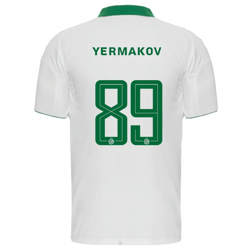 Danxen Hombre Camiseta Georgiy Yermakov #89 Blanco Verde 2ª Equipación 2025/26 La Camisa