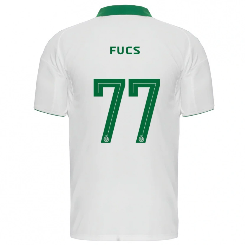 Danxen Hombre Camiseta Roee Fucs #77 Blanco Verde 2ª Equipación 2025/26 La Camisa