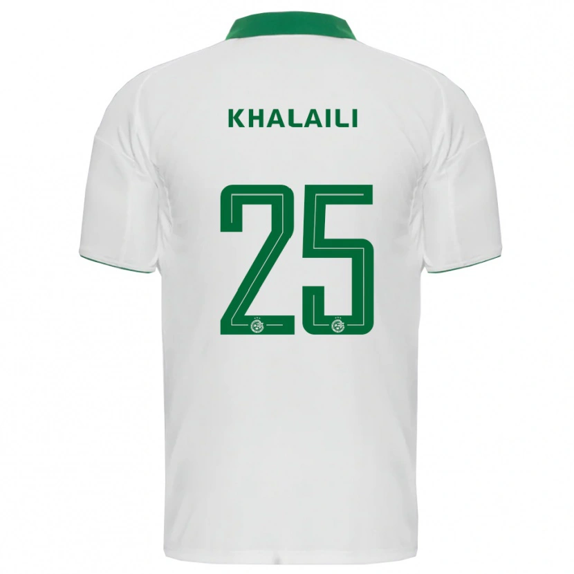 Danxen Hombre Camiseta Anan Khalaili #25 Blanco Verde 2ª Equipación 2025/26 La Camisa