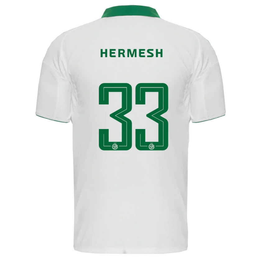 Danxen Hombre Camiseta Liam Hermesh #33 Blanco Verde 2ª Equipación 2025/26 La Camisa