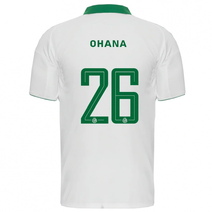 Danxen Hombre Camiseta Michael Ohana #26 Blanco Verde 2ª Equipación 2025/26 La Camisa