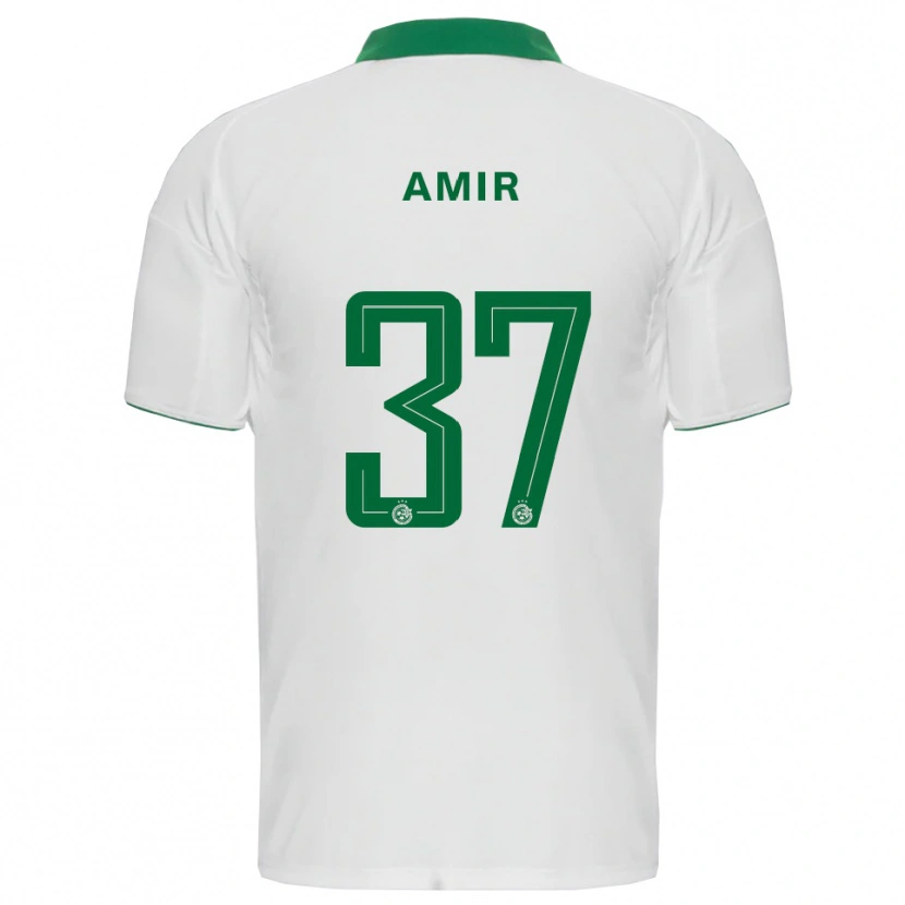 Danxen Hombre Camiseta Elad Amir #37 Blanco Verde 2ª Equipación 2025/26 La Camisa
