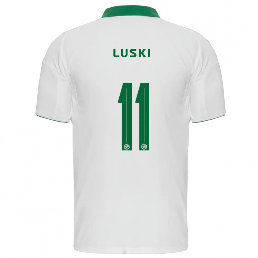 Danxen Hombre Camiseta Liam Luski #11 Blanco Verde 2ª Equipación 2025/26 La Camisa