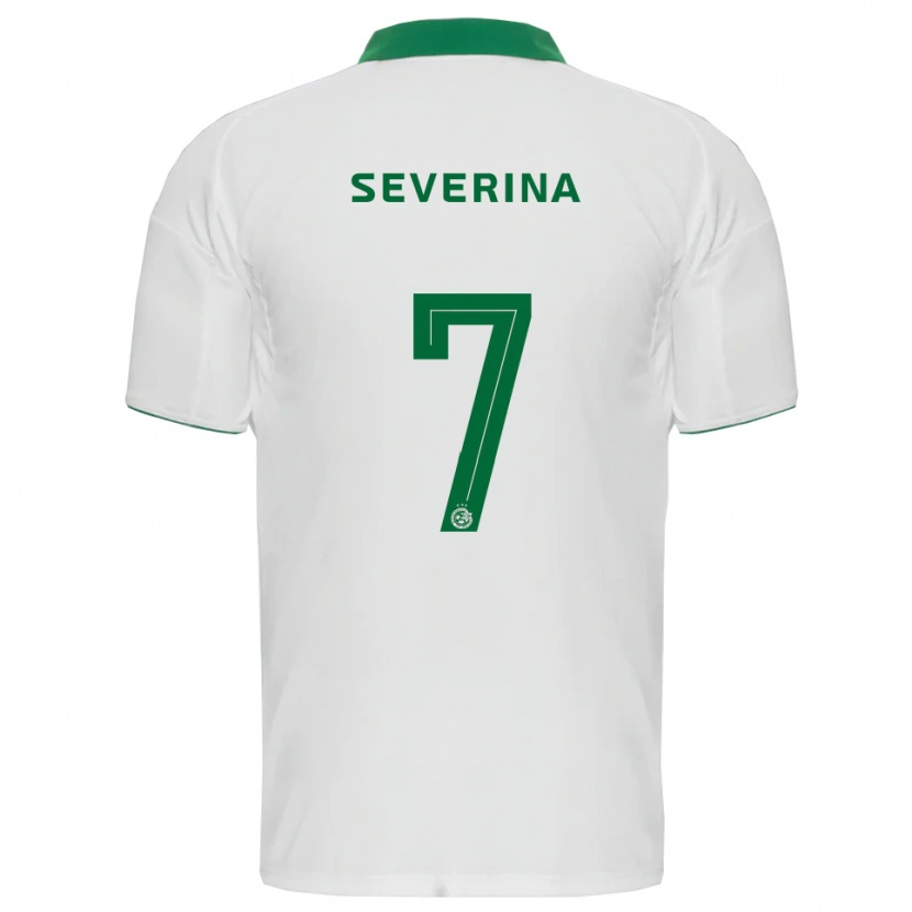 Danxen Hombre Camiseta Xander Severina #7 Blanco Verde 2ª Equipación 2025/26 La Camisa