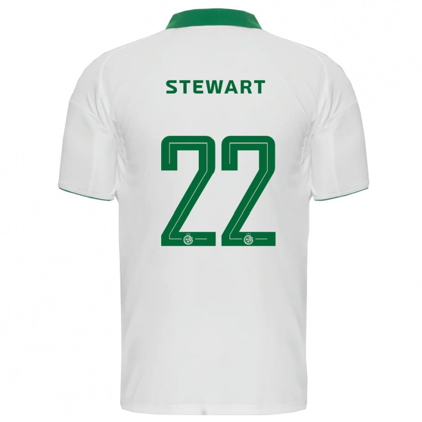 Danxen Hombre Camiseta Trivante Stewart #22 Blanco Verde 2ª Equipación 2025/26 La Camisa