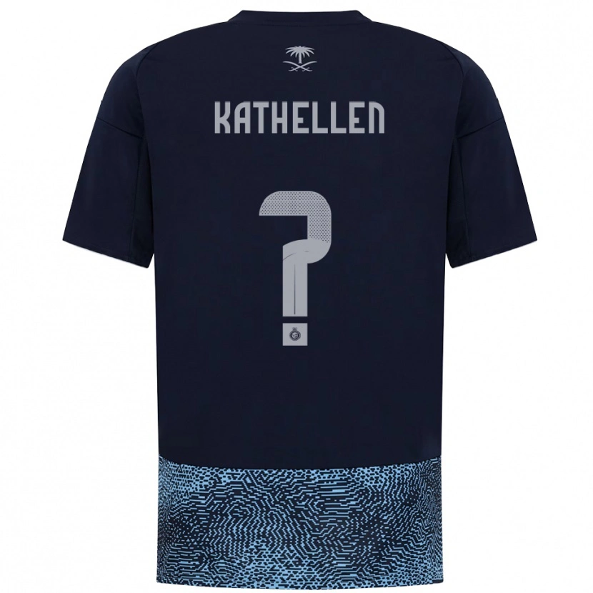 Danxen Hombre Camiseta Kathellen #0 Marino Azul Celeste 2ª Equipación 2025/26 La Camisa