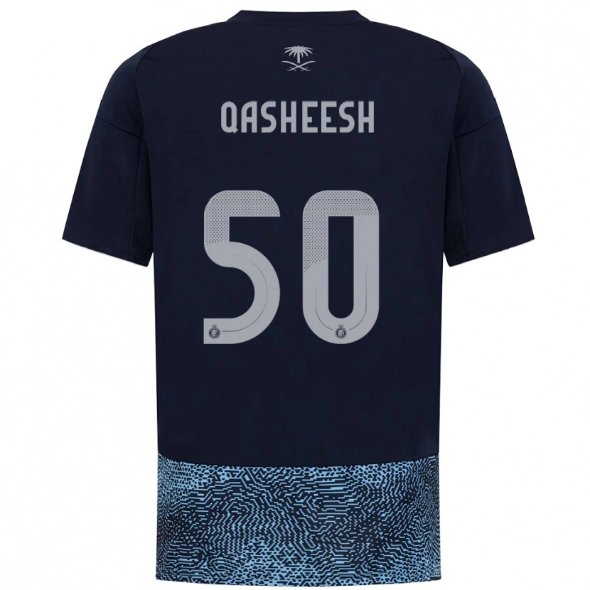 Danxen Hombre Camiseta Majed Qasheesh #50 Marino Azul Celeste 2ª Equipación 2025/26 La Camisa