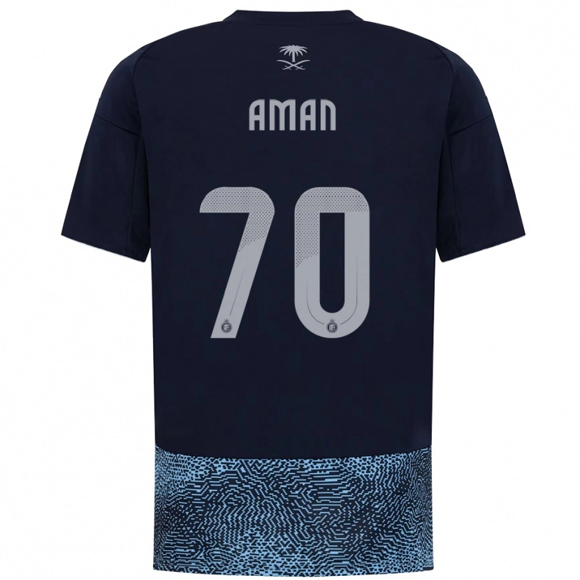 Danxen Hombre Camiseta Awad Aman #70 Marino Azul Celeste 2ª Equipación 2025/26 La Camisa