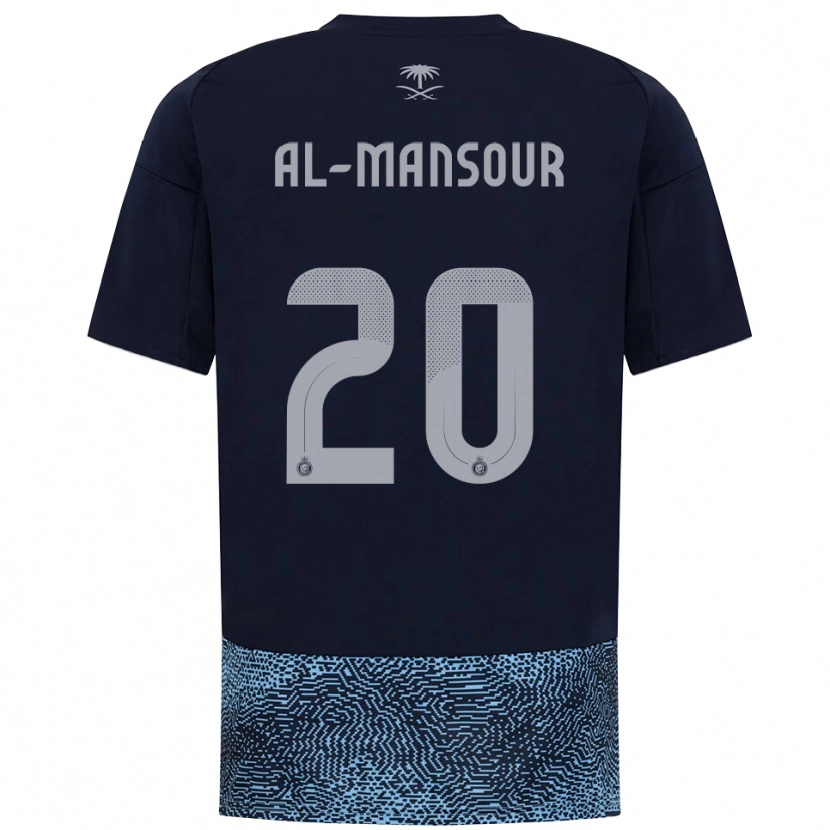 Danxen Hombre Camiseta Hamad Al-Mansour #20 Marino Azul Celeste 2ª Equipación 2025/26 La Camisa