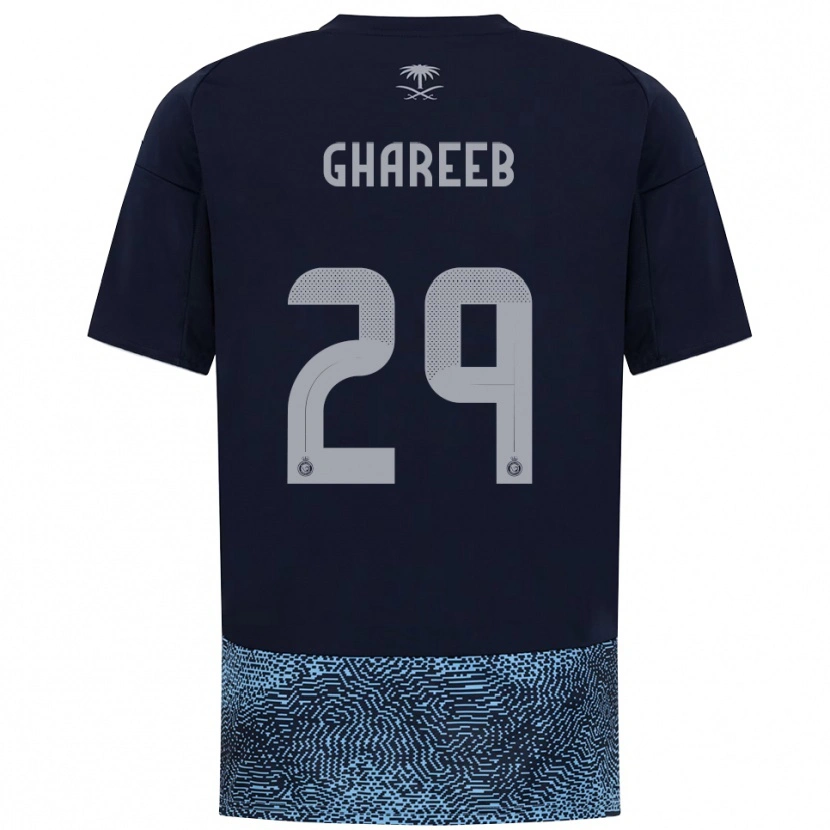 Danxen Hombre Camiseta Abdulrahman Ghareeb #29 Marino Azul Celeste 2ª Equipación 2025/26 La Camisa