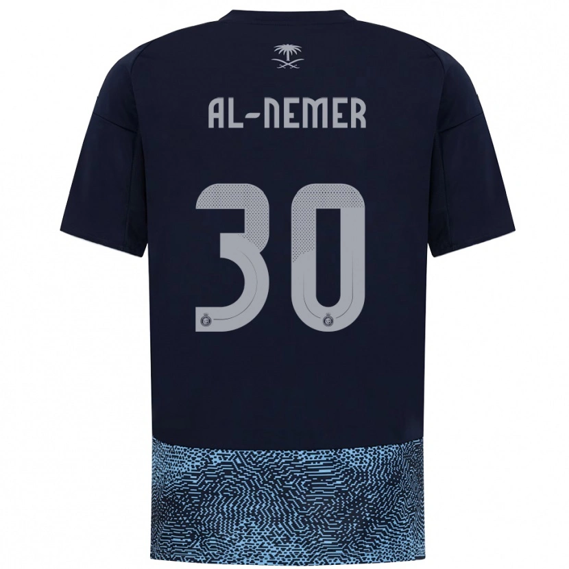 Danxen Hombre Camiseta Meshari Al-Nemer #30 Marino Azul Celeste 2ª Equipación 2025/26 La Camisa