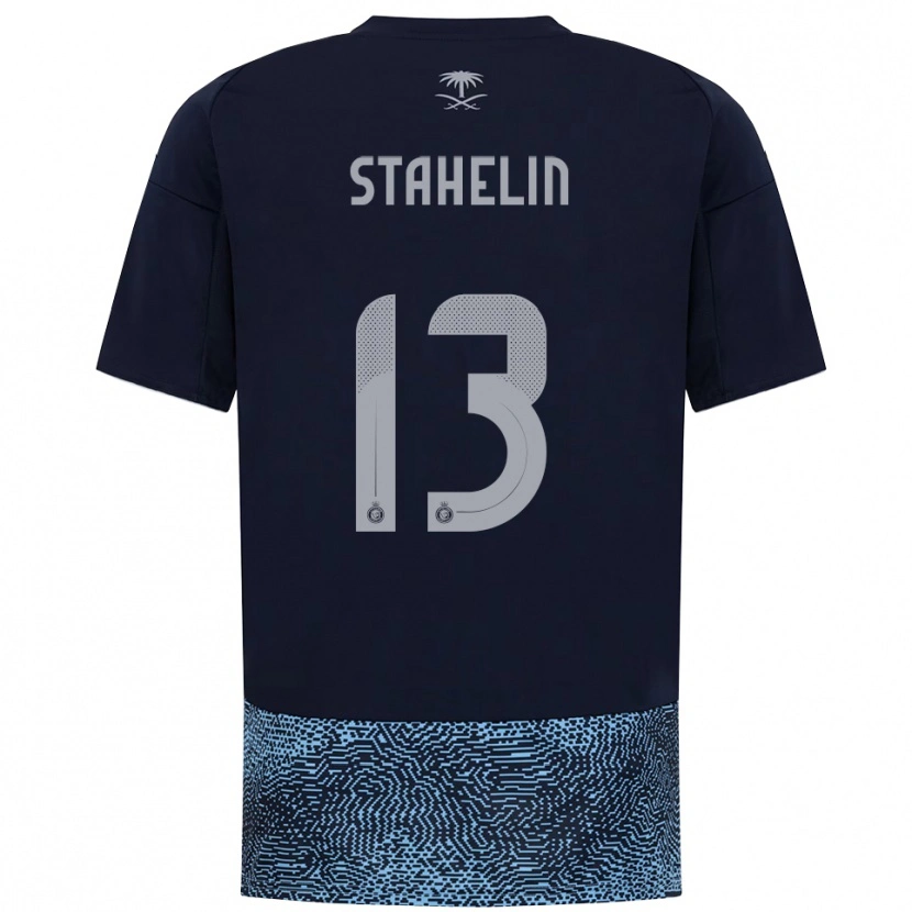 Danxen Hombre Camiseta Izabela Stahelin #13 Marino Azul Celeste 2ª Equipación 2025/26 La Camisa