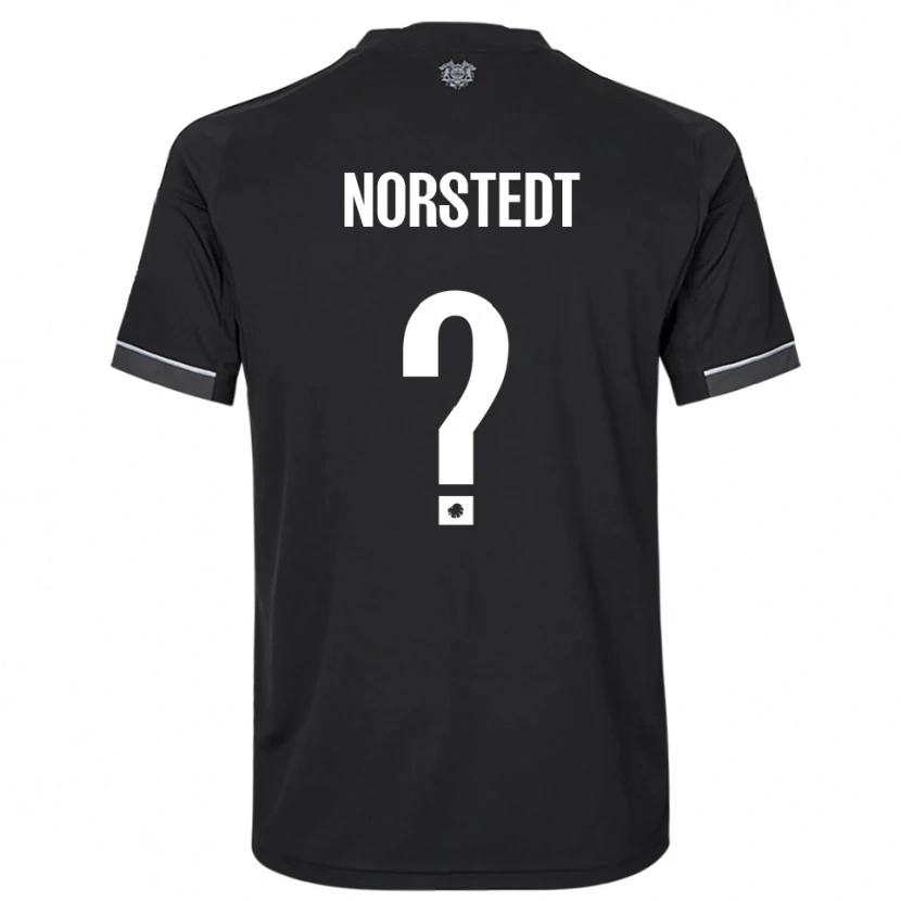 Danxen Hombre Camiseta Liam Norstedt #0 Negro Blanco 2ª Equipación 2025/26 La Camisa