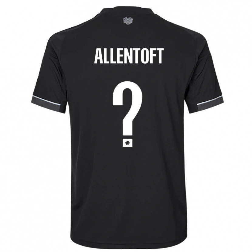Danxen Hombre Camiseta Philip Allentoft #0 Negro Blanco 2ª Equipación 2025/26 La Camisa