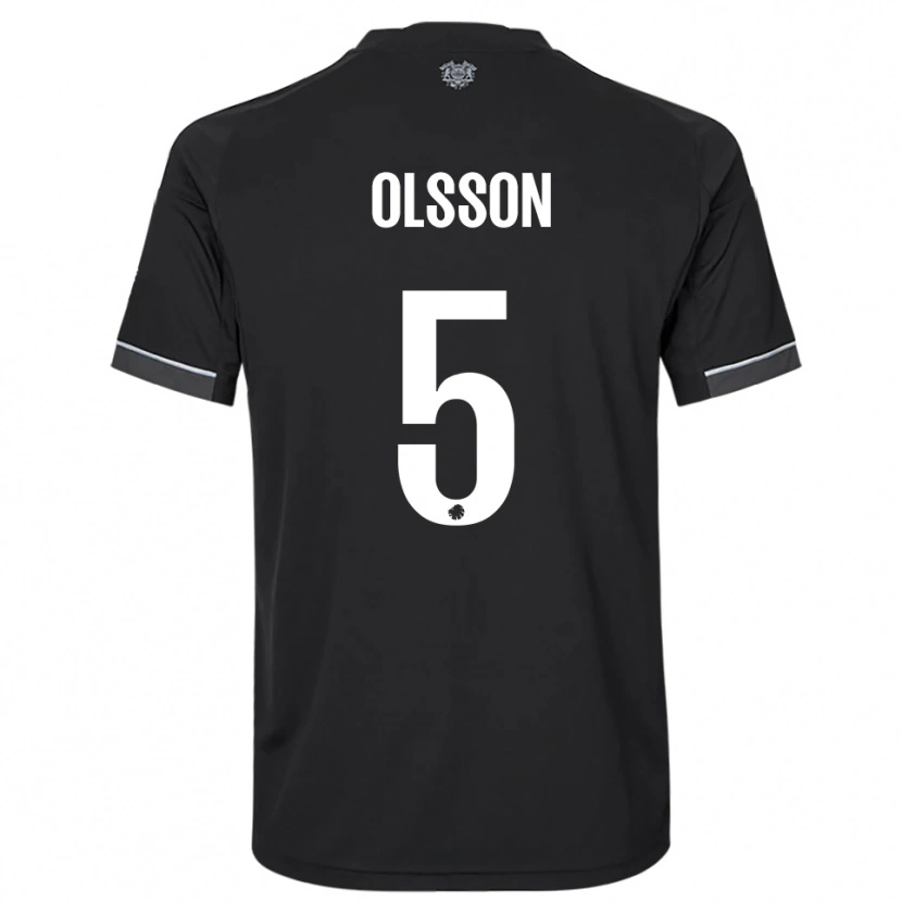 Danxen Hombre Camiseta Cornelius Olsson #5 Negro Blanco 2ª Equipación 2025/26 La Camisa