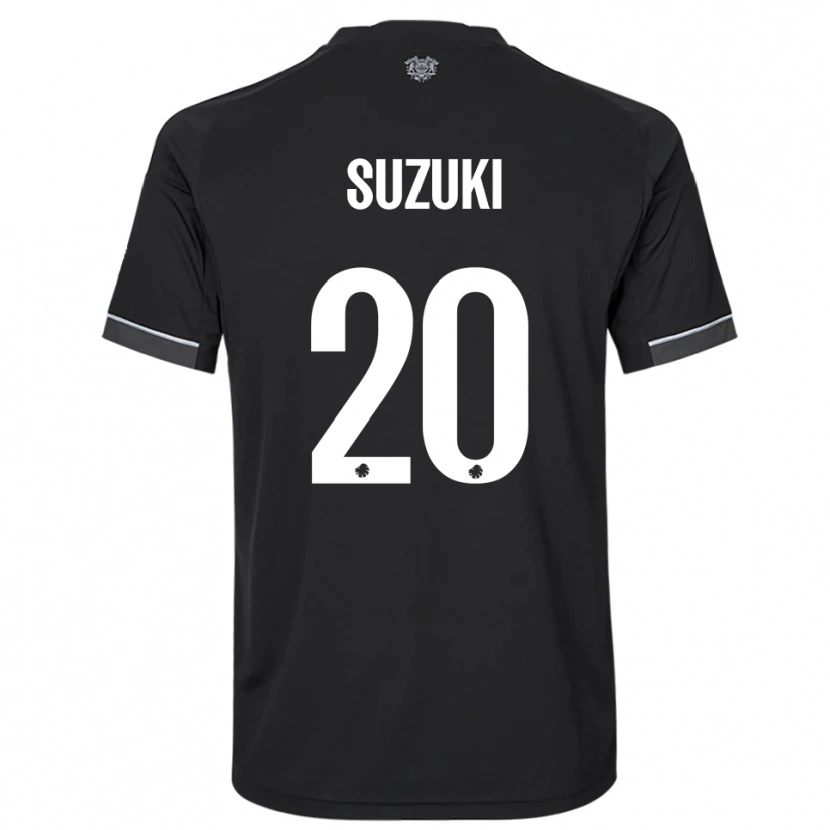Danxen Hombre Camiseta Junnosuke Suzuki #20 Negro Blanco 2ª Equipación 2025/26 La Camisa