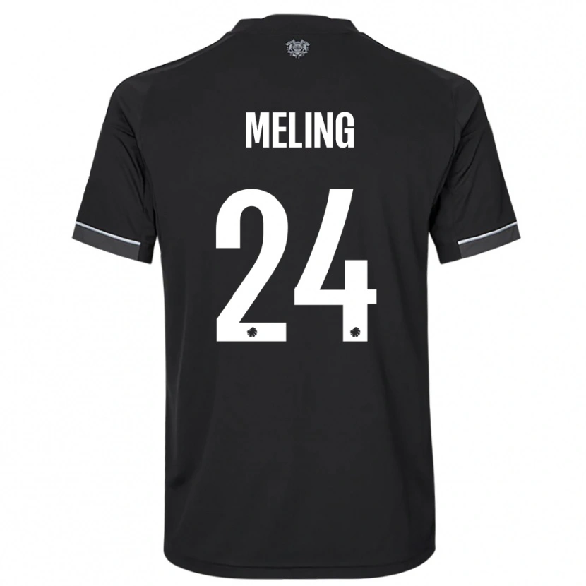 Danxen Hombre Camiseta Birger Meling #24 Negro Blanco 2ª Equipación 2025/26 La Camisa