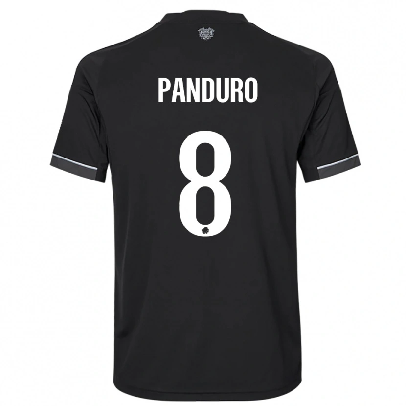Danxen Hombre Camiseta Tristan Panduro #8 Negro Blanco 2ª Equipación 2025/26 La Camisa
