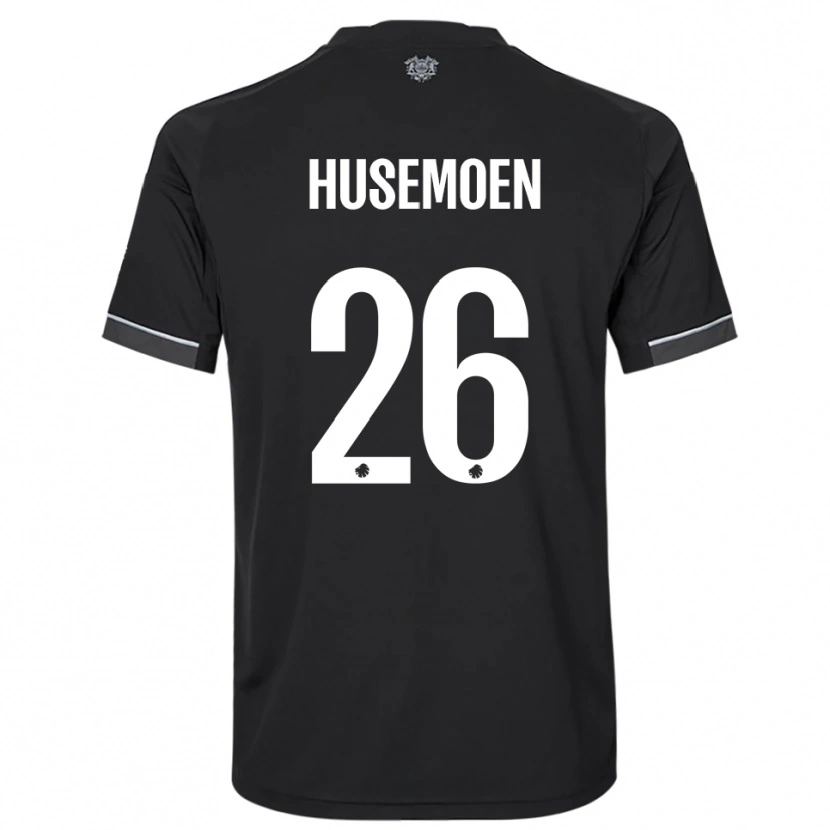 Danxen Hombre Camiseta Astrid Husemoen #26 Negro Blanco 2ª Equipación 2025/26 La Camisa