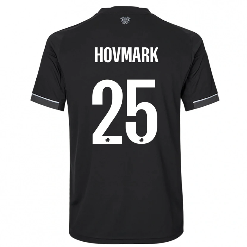 Danxen Hombre Camiseta Maria Hovmark #25 Negro Blanco 2ª Equipación 2025/26 La Camisa
