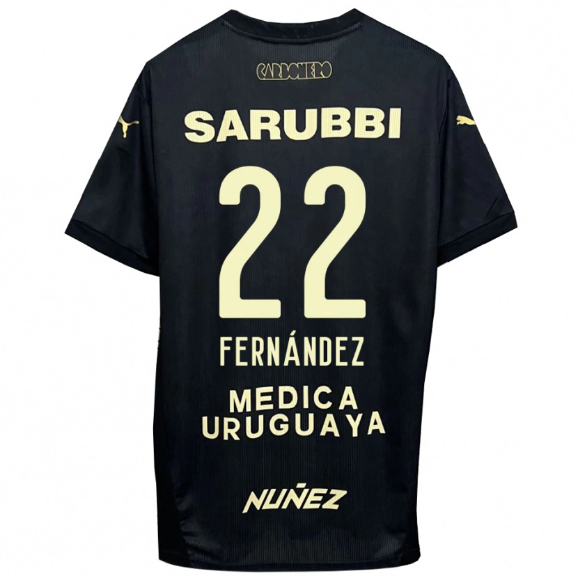 Danxen Hombre Camiseta Francisco Fernández #22 Negro Oro 2ª Equipación 2025/26 La Camisa