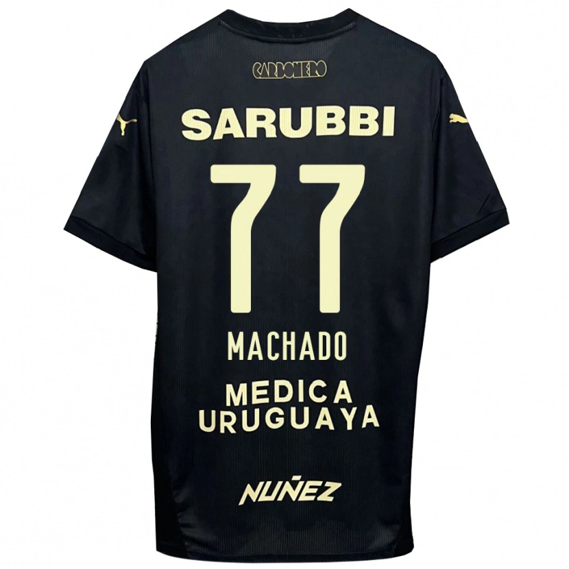 Danxen Hombre Camiseta Alexander Machado #77 Negro Oro 2ª Equipación 2025/26 La Camisa