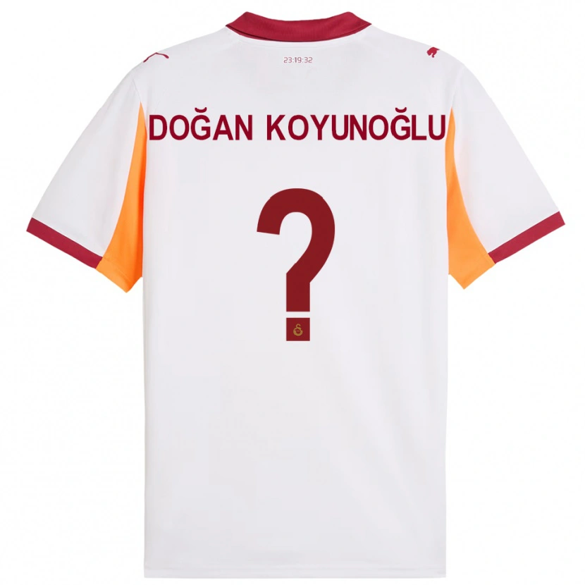 Danxen Hombre Camiseta Arda Doğan Koyunoğlu #0 Blanco Rojo 2ª Equipación 2025/26 La Camisa