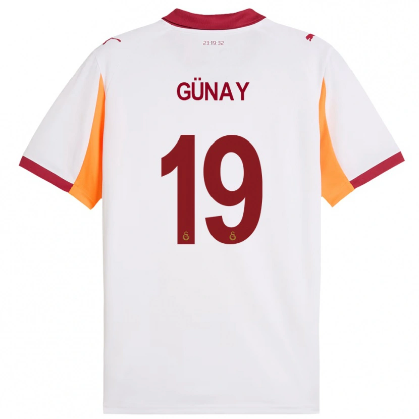 Danxen Hombre Camiseta Günay Güvenç #19 Blanco Rojo 2ª Equipación 2025/26 La Camisa
