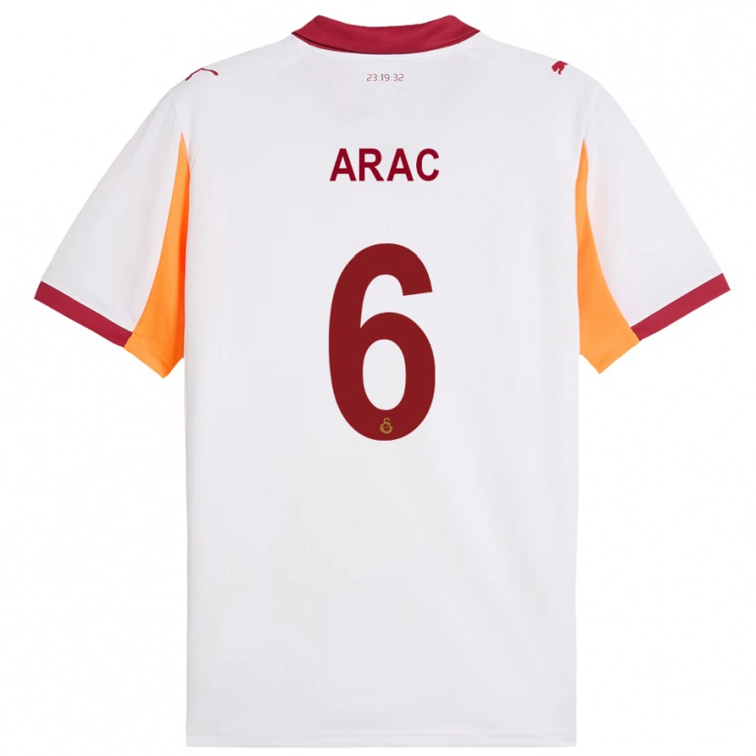 Danxen Hombre Camiseta Ege Araç #6 Blanco Rojo 2ª Equipación 2025/26 La Camisa