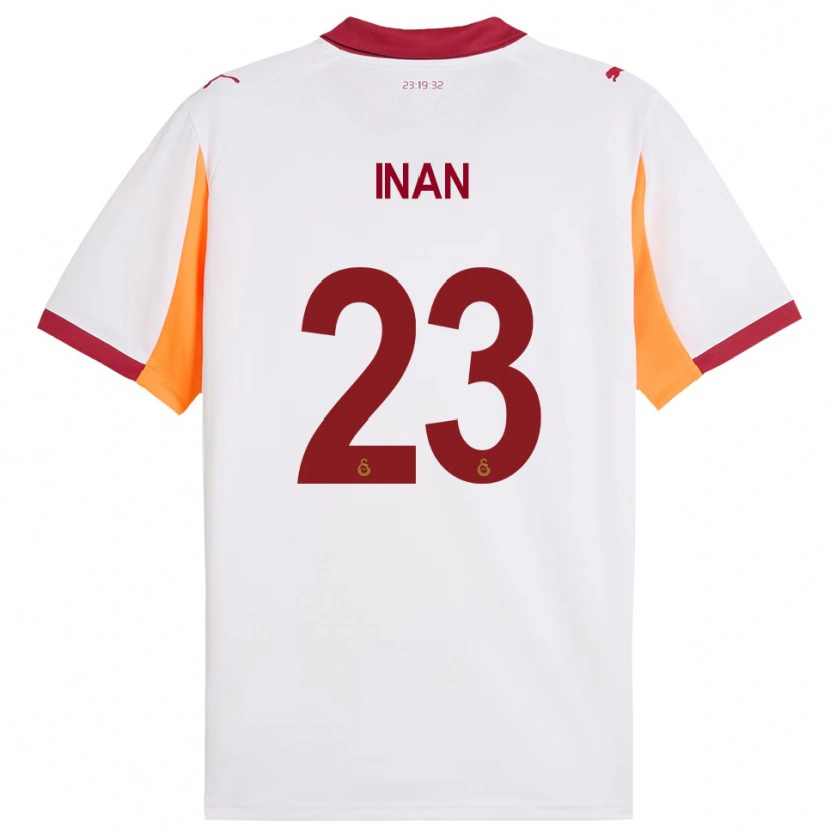 Danxen Hombre Camiseta Müge İnan #23 Blanco Rojo 2ª Equipación 2025/26 La Camisa