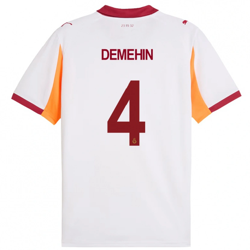 Danxen Hombre Camiseta Oluwatosin Blessing Demehin #4 Blanco Rojo 2ª Equipación 2025/26 La Camisa