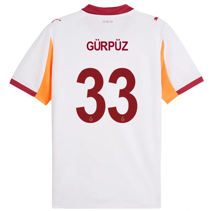 Danxen Hombre Camiseta Gökdeniz Gürpüz #33 Blanco Rojo 2ª Equipación 2025/26 La Camisa