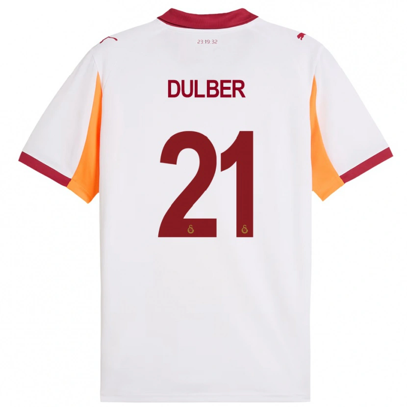 Danxen Hombre Camiseta Didem Dülber #21 Blanco Rojo 2ª Equipación 2025/26 La Camisa