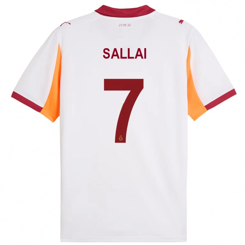 Danxen Hombre Camiseta Roland Sallai #7 Blanco Rojo 2ª Equipación 2025/26 La Camisa