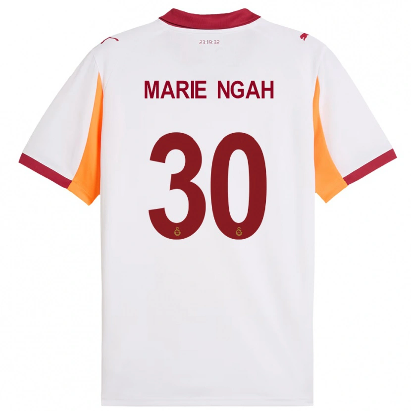 Danxen Hombre Camiseta Marie Gisele Divine Ngah Manga #30 Blanco Rojo 2ª Equipación 2025/26 La Camisa