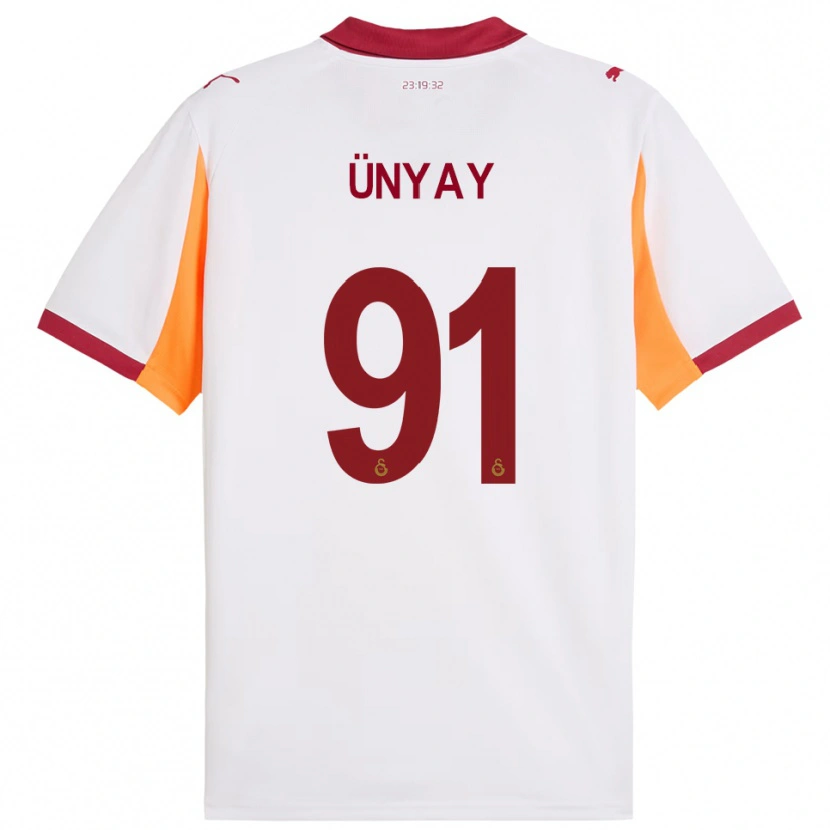 Danxen Hombre Camiseta Arda Ünyay #91 Blanco Rojo 2ª Equipación 2025/26 La Camisa