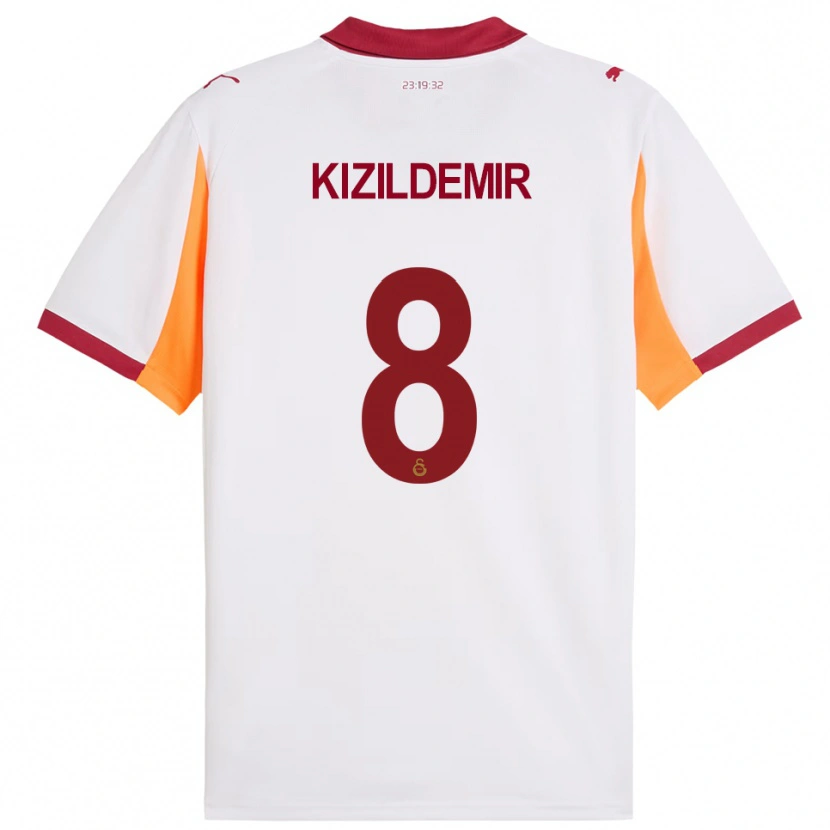 Danxen Hombre Camiseta Berk Kizildemir #8 Blanco Rojo 2ª Equipación 2025/26 La Camisa