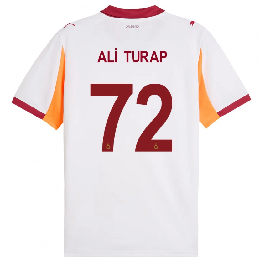Danxen Hombre Camiseta Ali Turap Bülbül #72 Blanco Rojo 2ª Equipación 2025/26 La Camisa