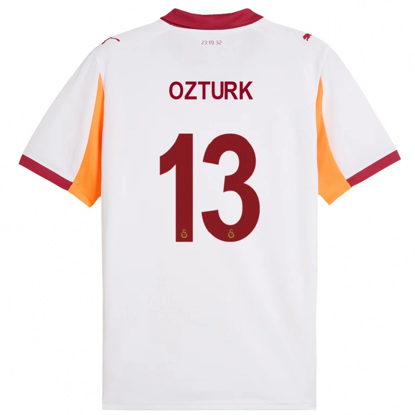 Danxen Hombre Camiseta Fatma Sare Öztürk #13 Blanco Rojo 2ª Equipación 2025/26 La Camisa