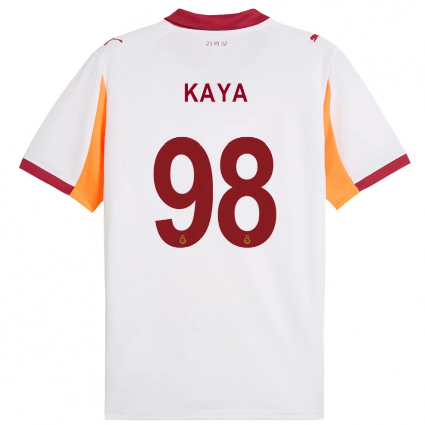 Danxen Hombre Camiseta Eren Kaya #98 Blanco Rojo 2ª Equipación 2025/26 La Camisa