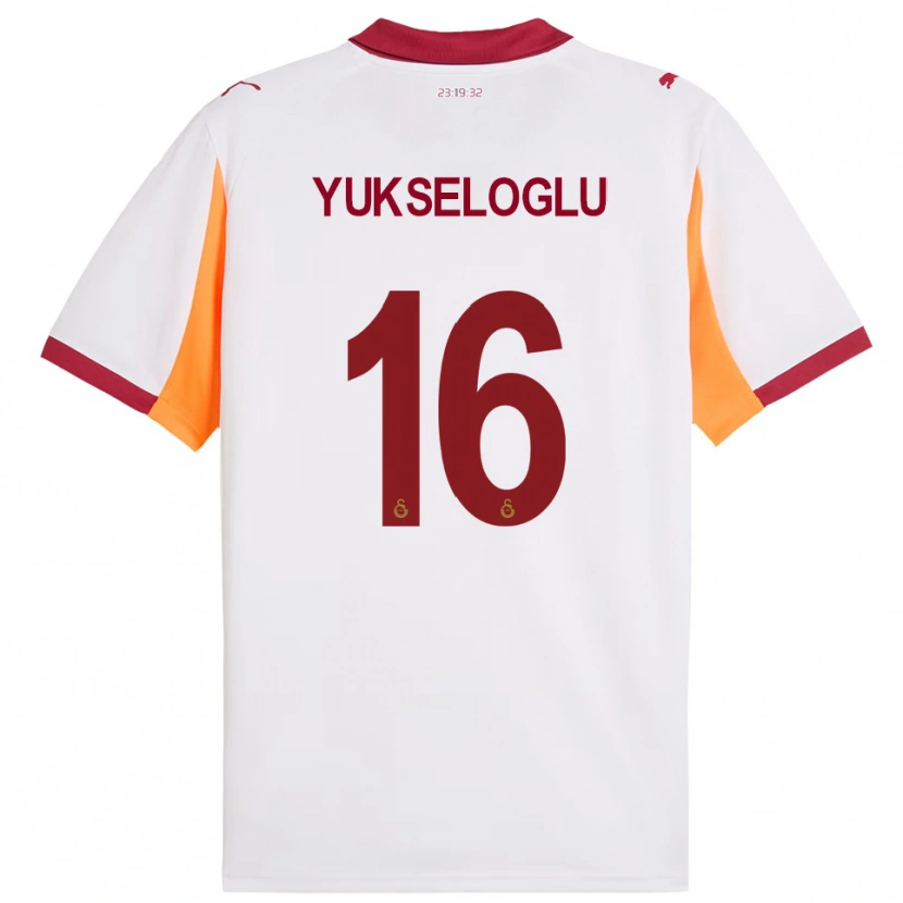 Danxen Hombre Camiseta Ayaz Yükseloğlu #16 Blanco Rojo 2ª Equipación 2025/26 La Camisa