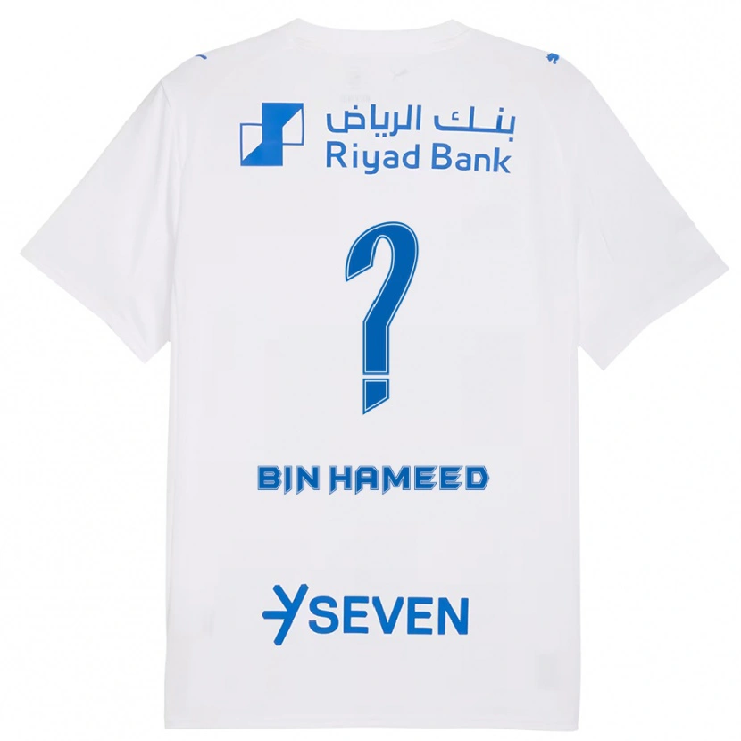 Danxen Hombre Camiseta Ahmed Bin Hameed #0 Blanco Azul 2ª Equipación 2025/26 La Camisa