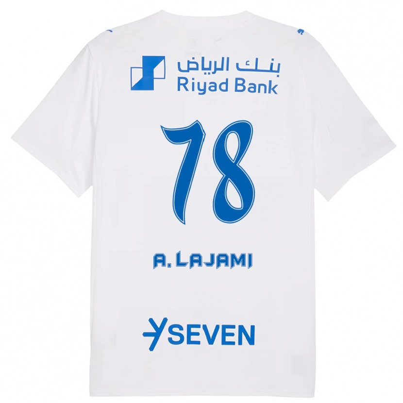 Danxen Hombre Camiseta Ali Lajami #78 Blanco Azul 2ª Equipación 2025/26 La Camisa