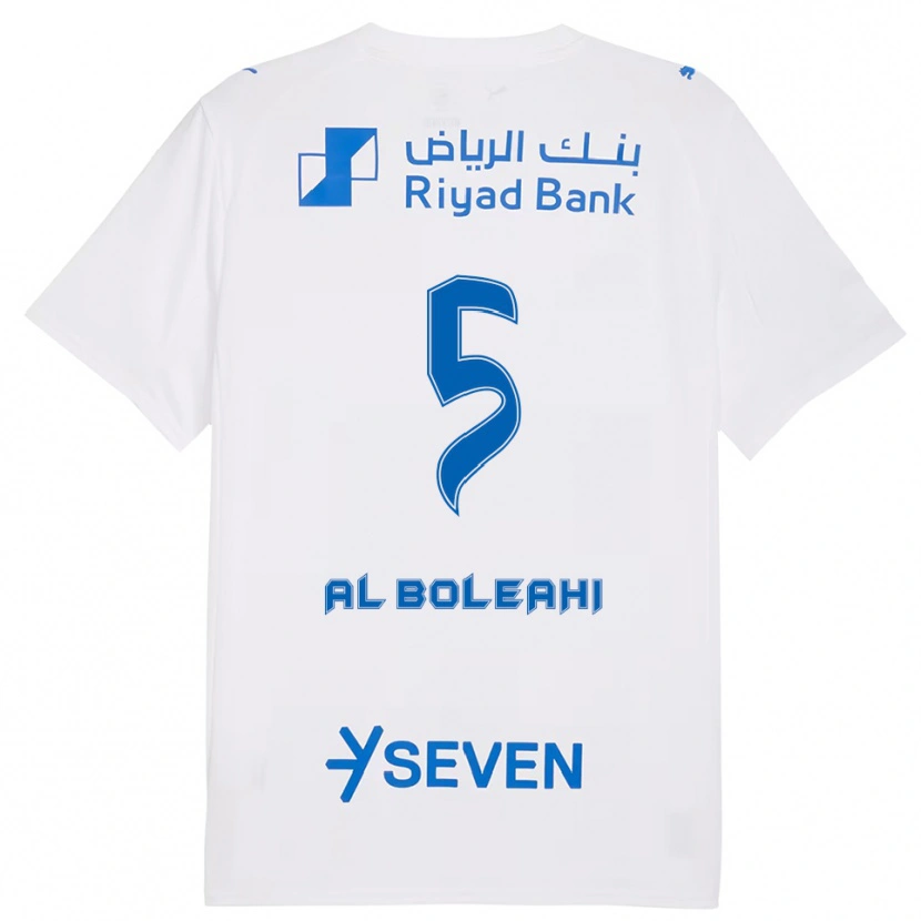 Danxen Hombre Camiseta Ali Al-Bulayhi #5 Blanco Azul 2ª Equipación 2025/26 La Camisa