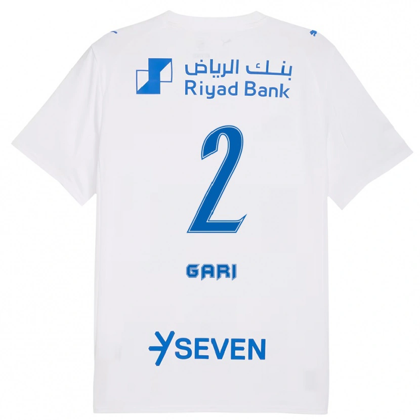 Danxen Hombre Camiseta Fatimah Gari #2 Blanco Azul 2ª Equipación 2025/26 La Camisa