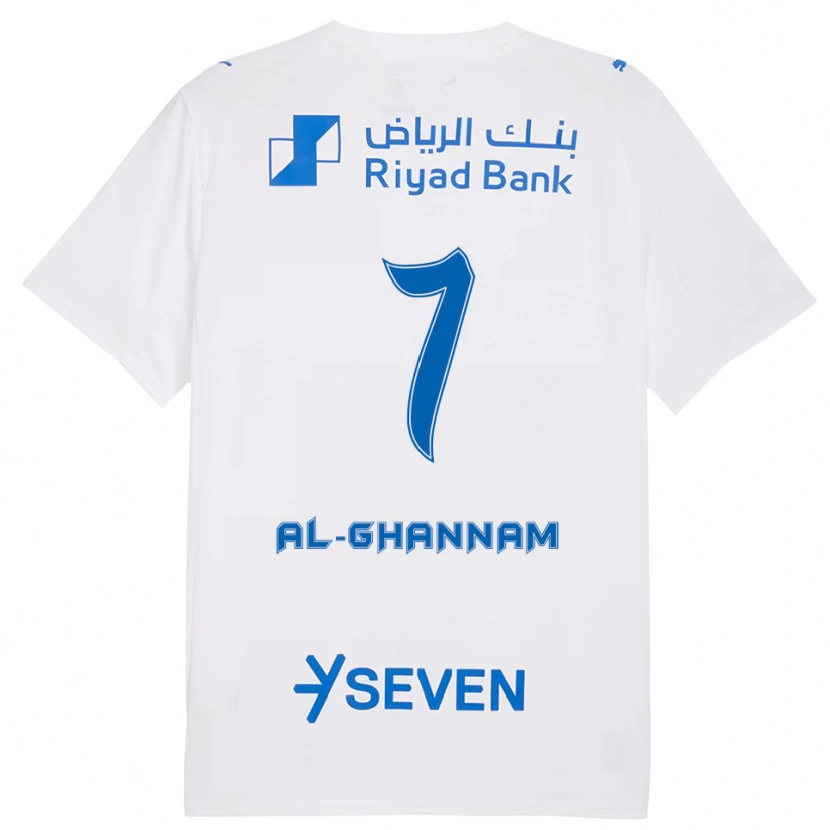 Danxen Hombre Camiseta Khalid Al-Ghannam #7 Blanco Azul 2ª Equipación 2025/26 La Camisa