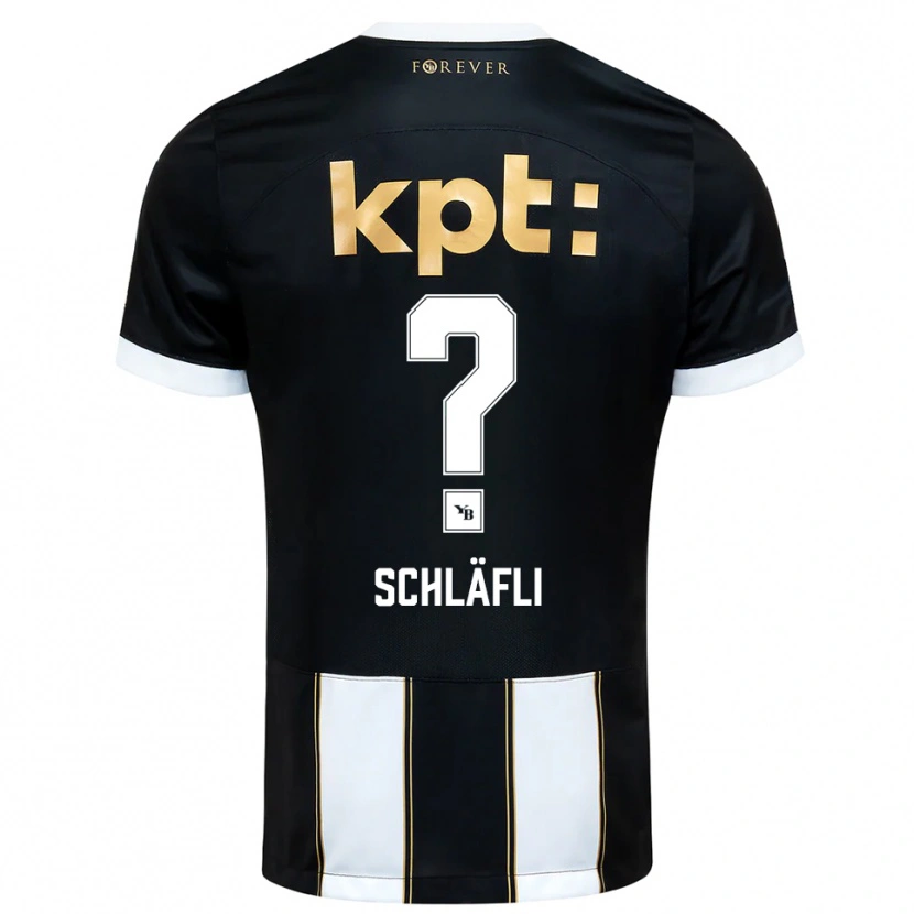 Danxen Hombre Camiseta Enea Schläfli #0 Negro Blanco 2ª Equipación 2025/26 La Camisa